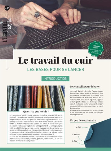 LE TRAVAIL DU CUIR - LES BASES POUR SE LANCER - HERVY ANTHONY - MERCILESLIVRES